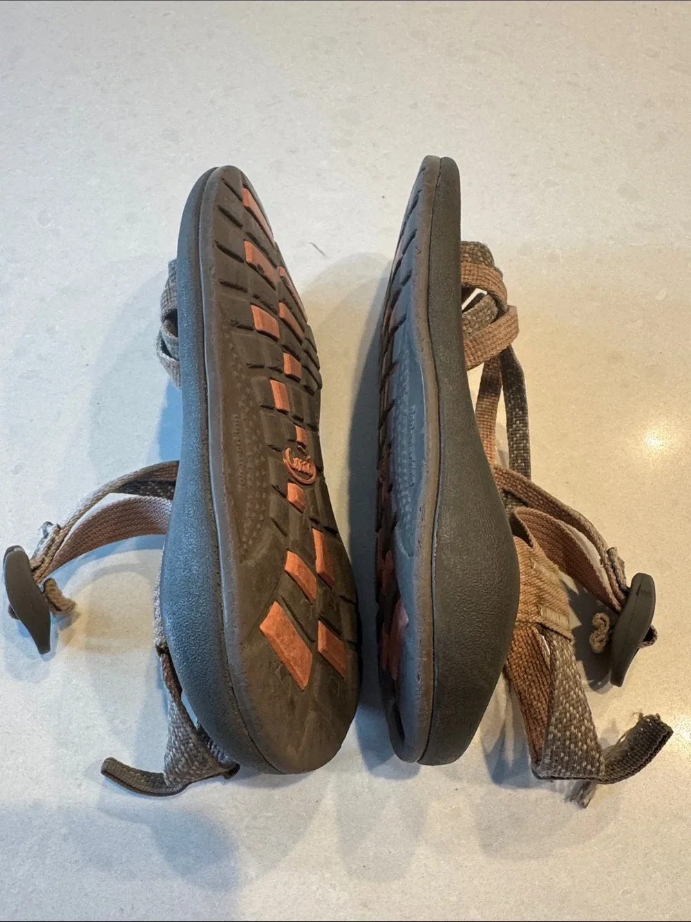 Chaco Kids Brown and Gray Strappy Outdoor Sandals